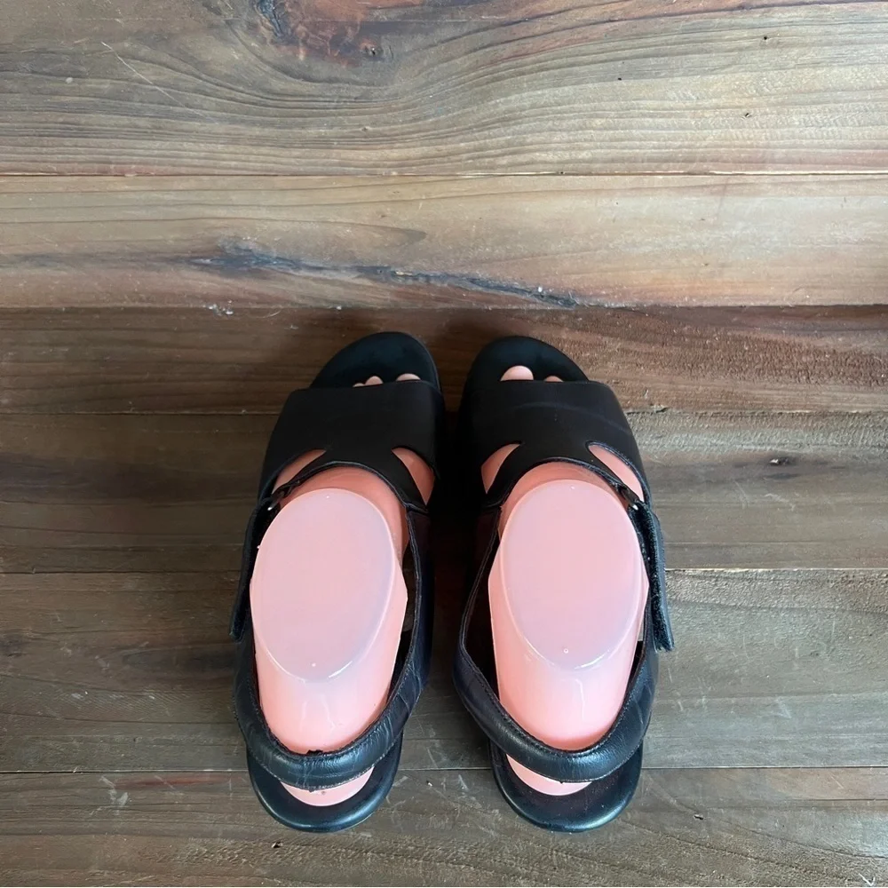 SAS Tripad Comfort Roamer Black Leather Sandals Summer Women's 9.5 S